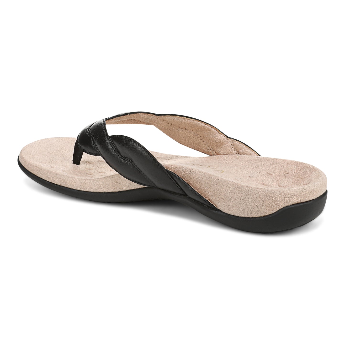 Bella Braid Toe Post Sandal Black
