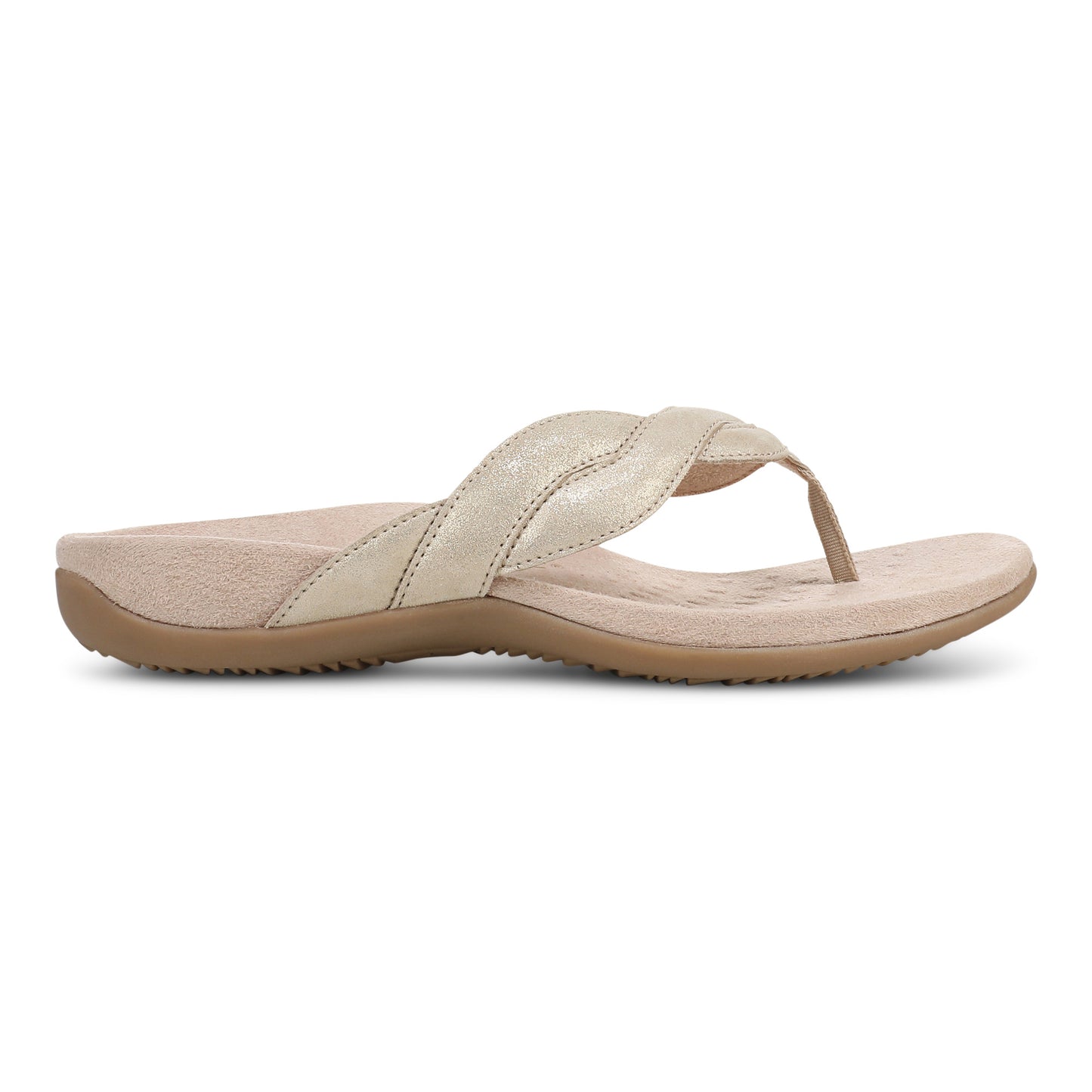 Bella Braid Toe Post Sandal Gold