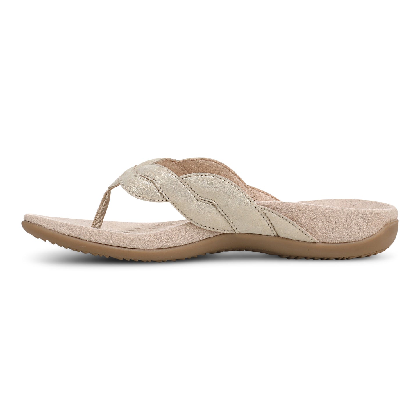 Bella Braid Toe Post Sandal Gold