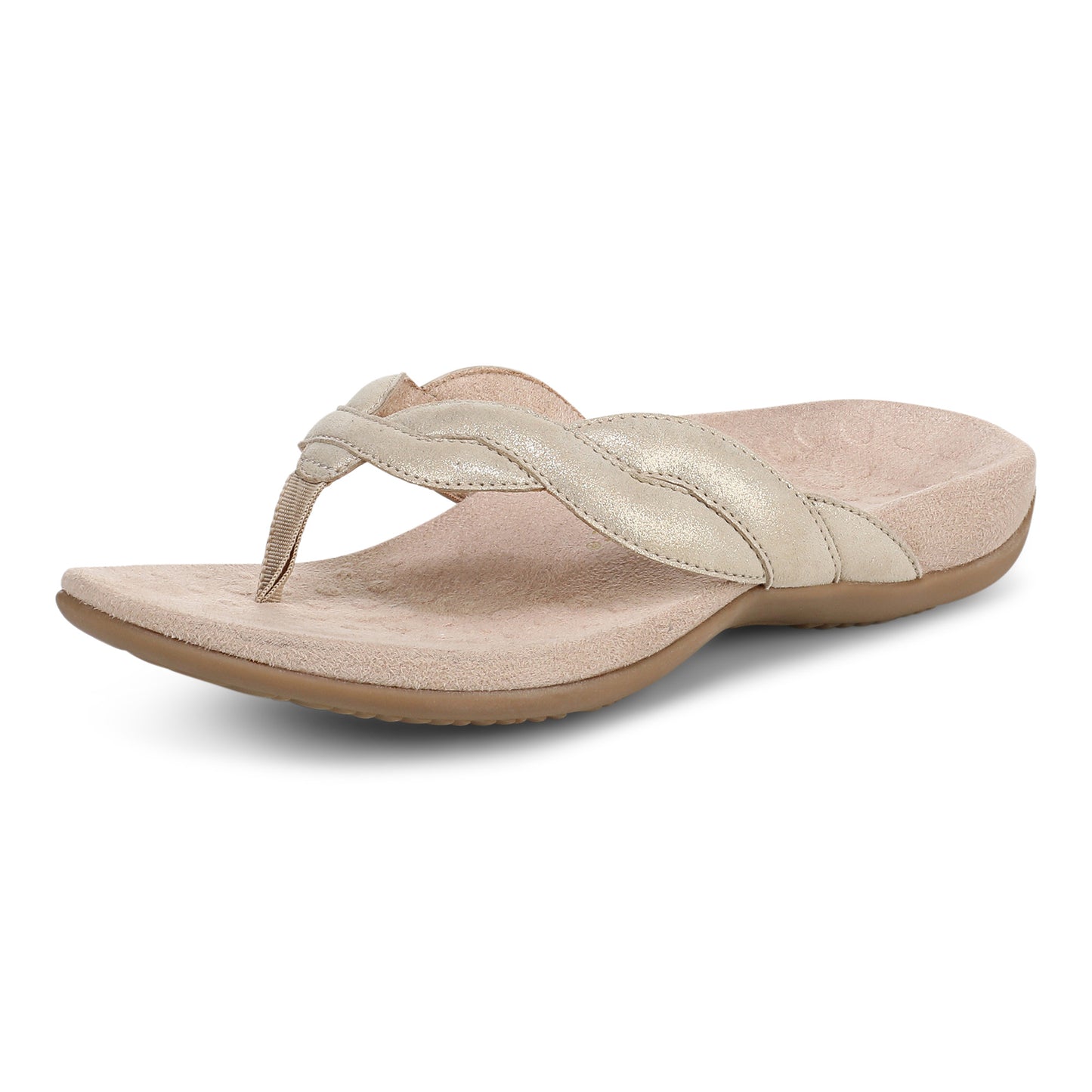 Bella Braid Toe Post Sandal Gold
