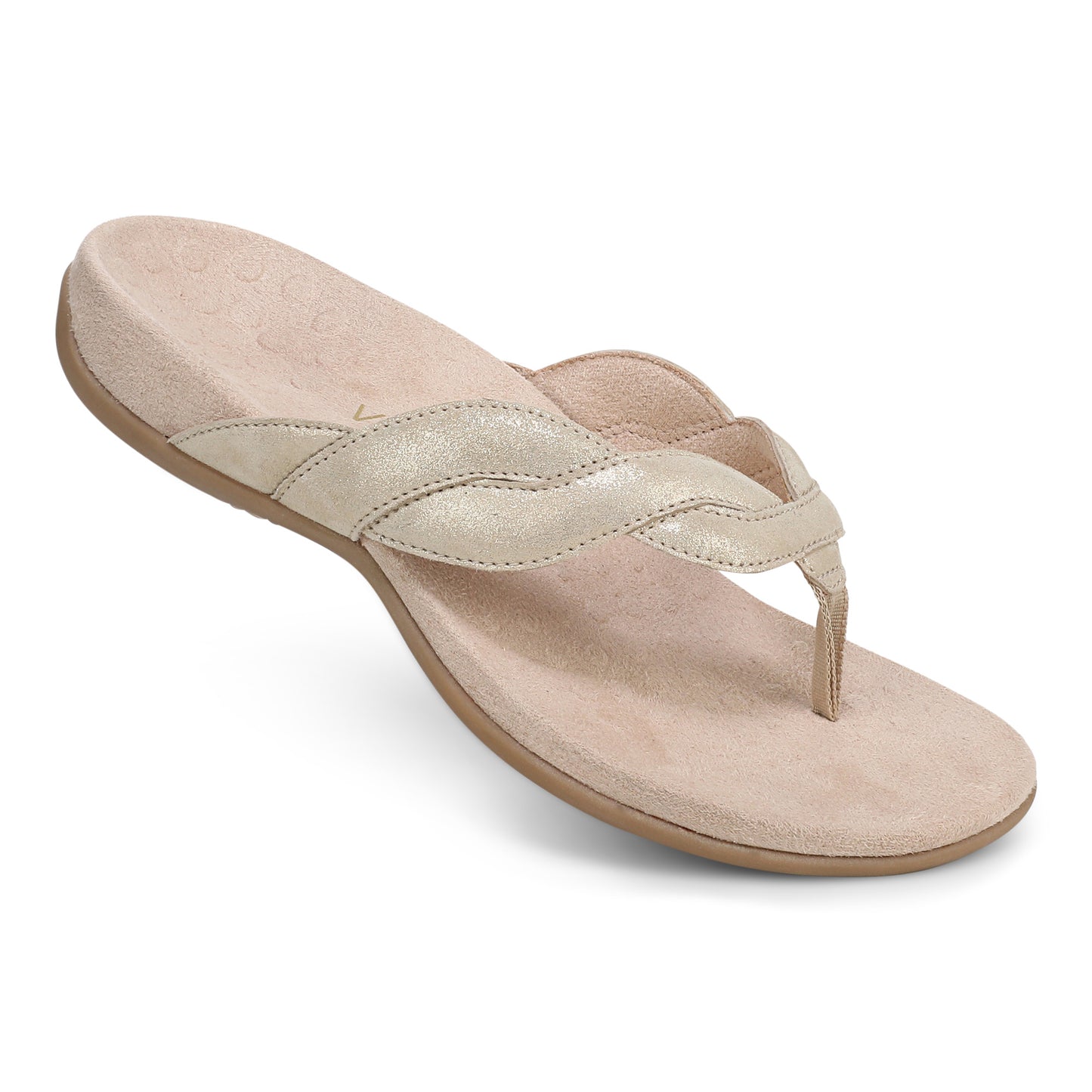Bella Braid Toe Post Sandal Gold