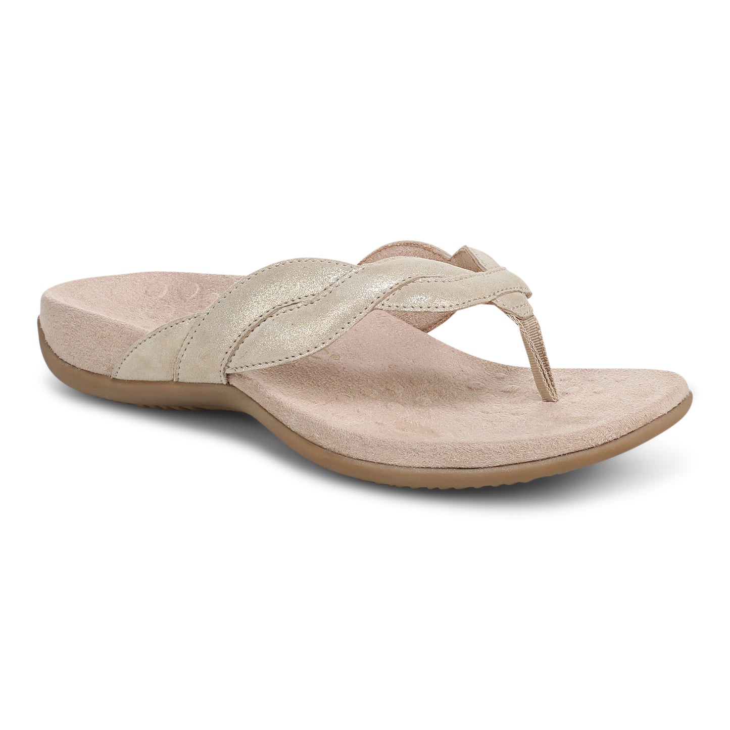 Bella Braid Toe Post Sandal Gold