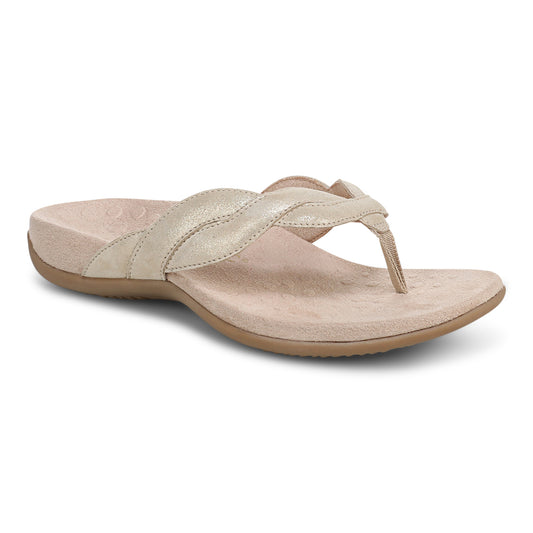 Bella Braid Toe Post Sandal Gold