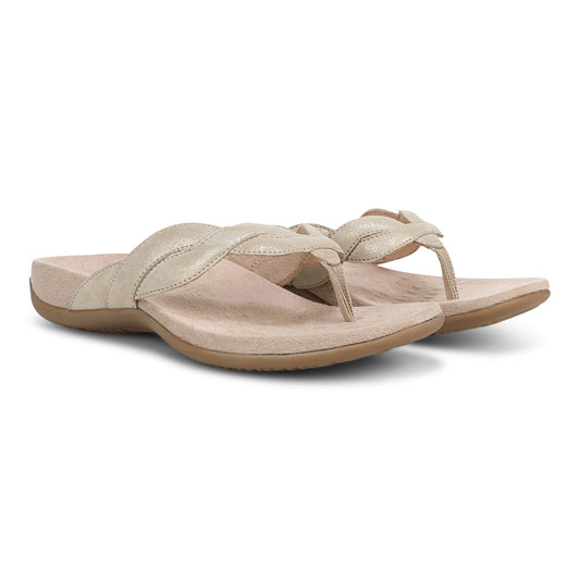 Bella Braid Toe Post Sandal Gold