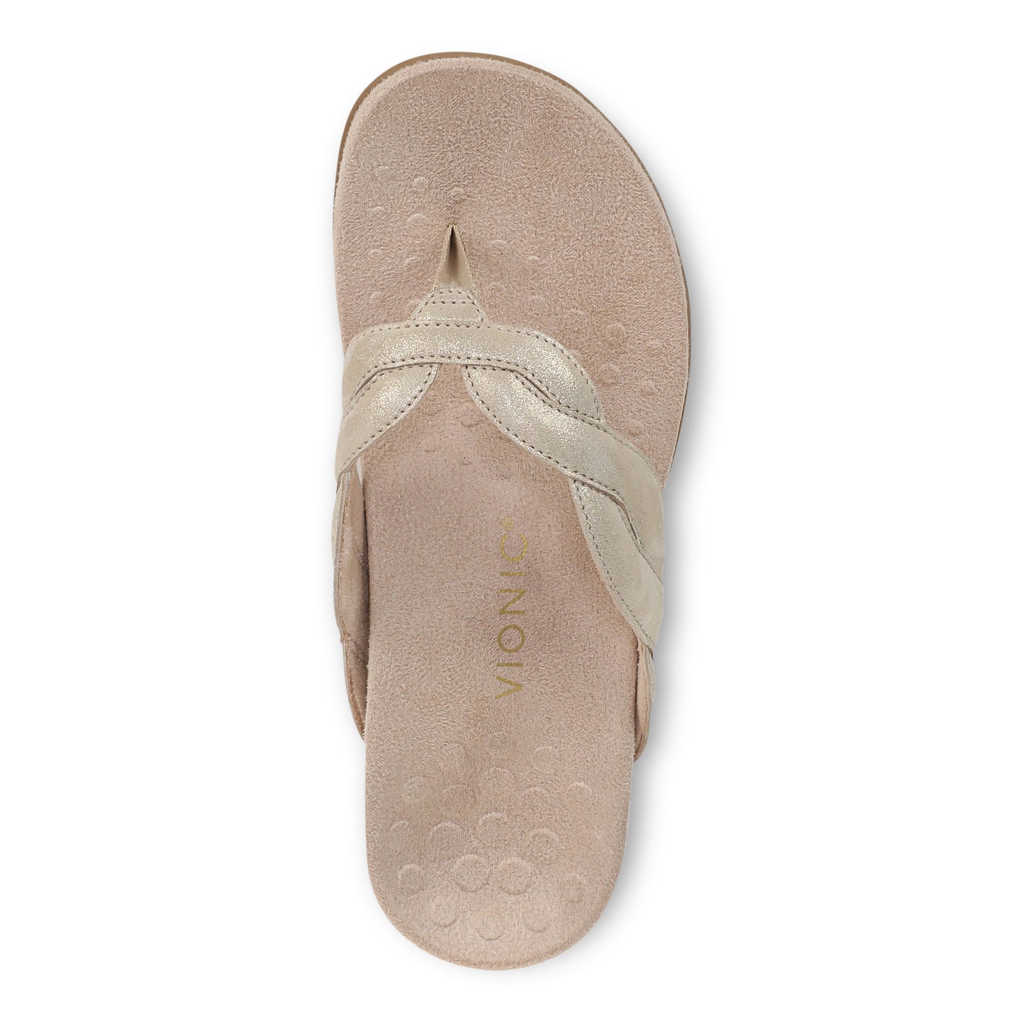 Bella Braid Toe Post Sandal Gold
