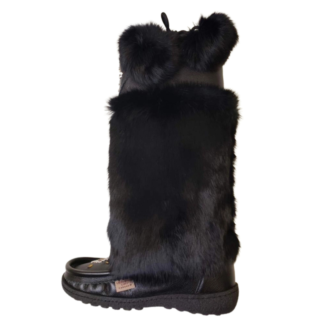 Tall Nappa Leather Mukluks - Black (Italia Sole)