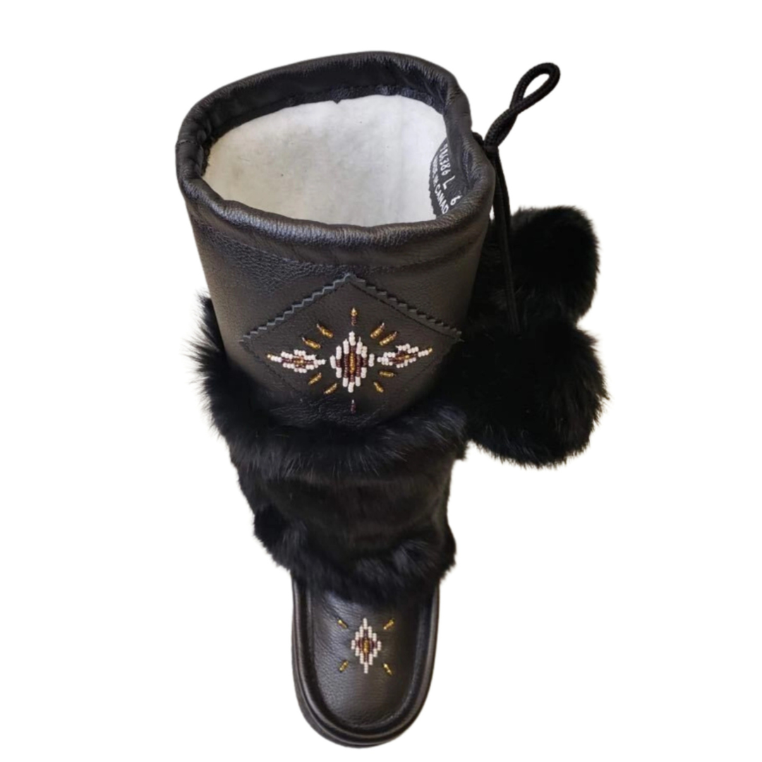 Mid Mukluks - Black Nappa Leather, Italia Sole