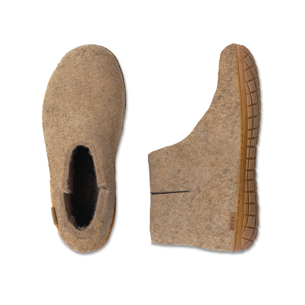 Glerups Ankle Boot - Sand with Rubber Sole