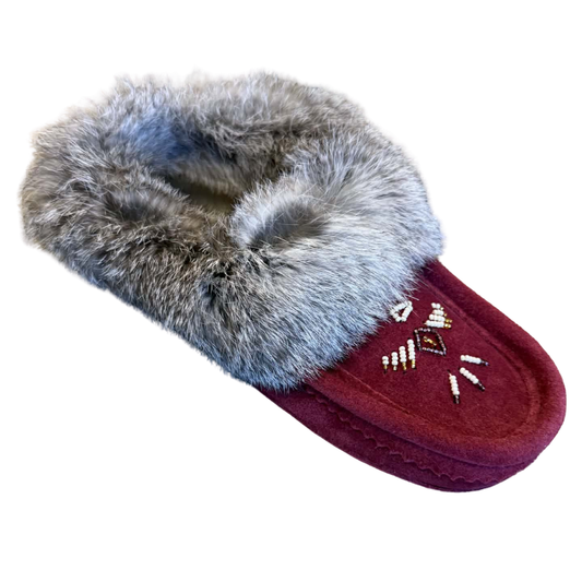 Ladies Moccasins - Burgundy