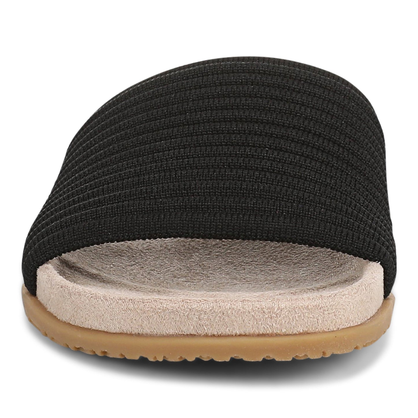 Evie Knit Slide Sandal - Black