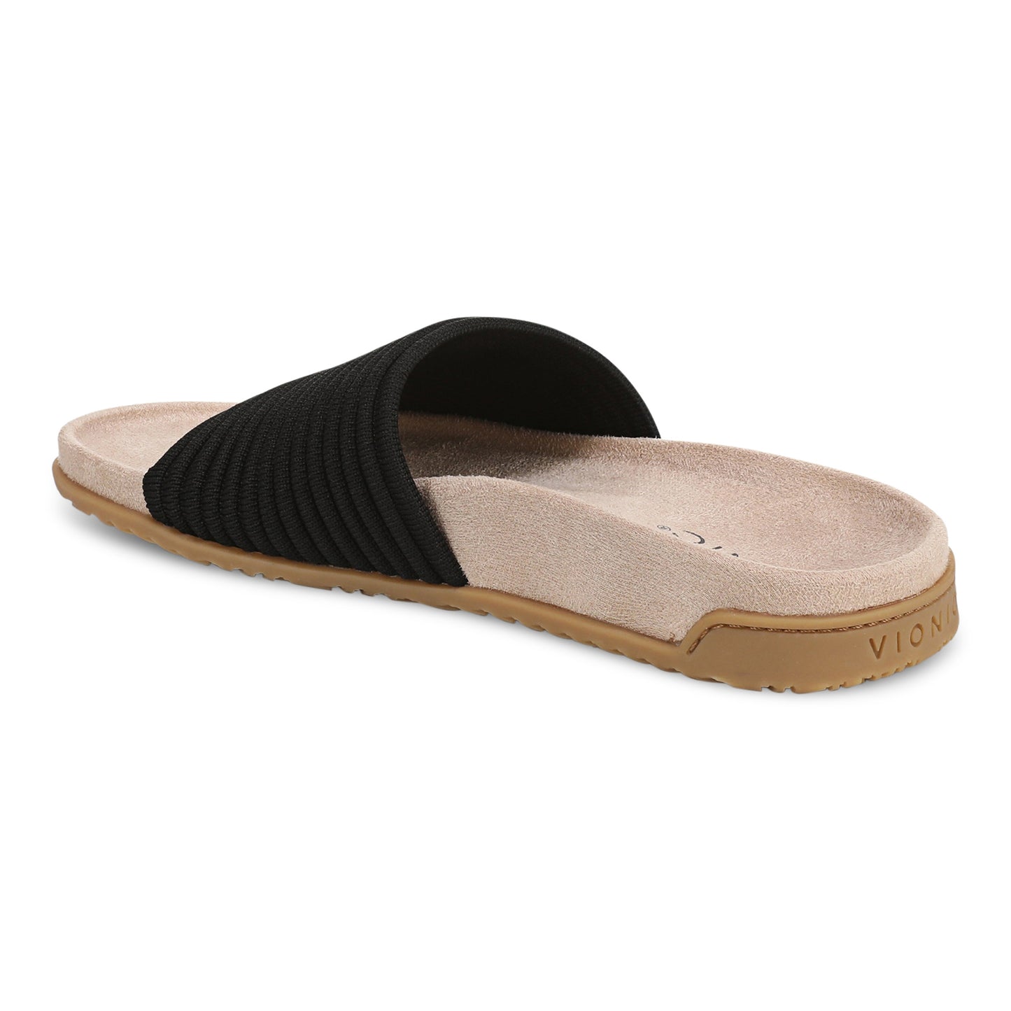 Evie Knit Slide Sandal - Black