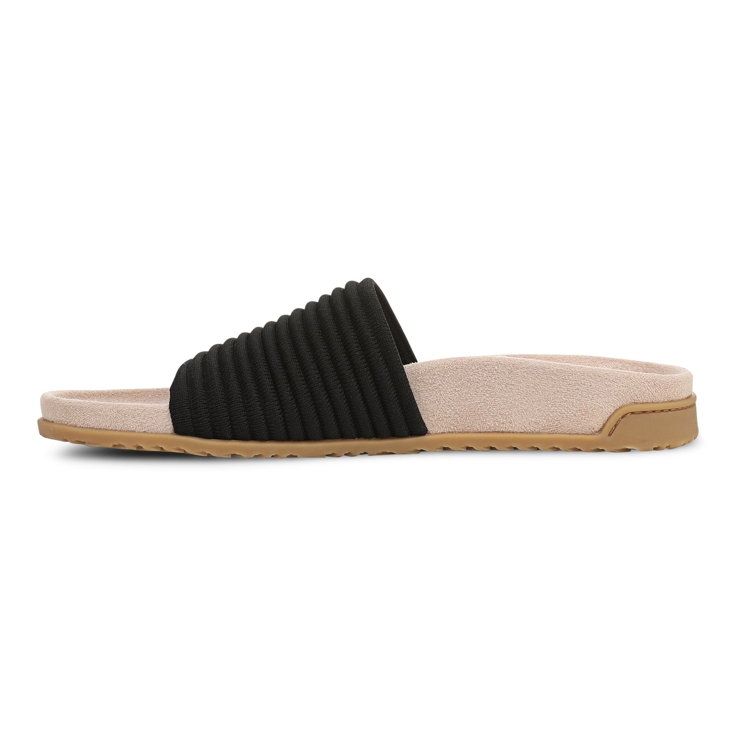 Evie Knit Slide Sandal - Black