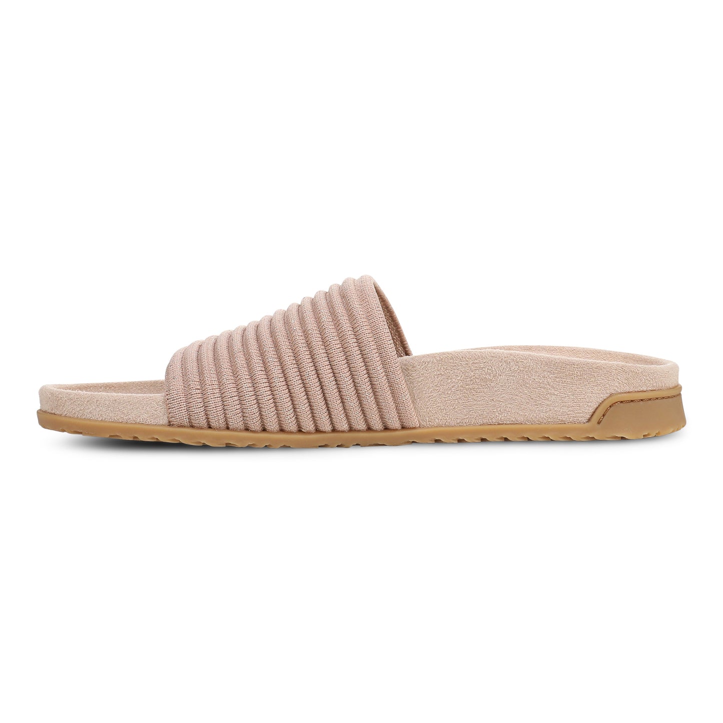 Evie Knit Slide Sandal - Rugby Tan/Gold