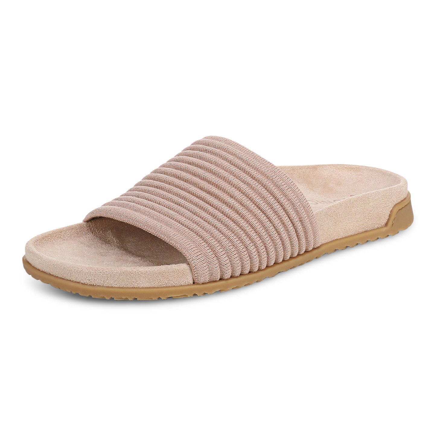 Evie Knit Slide Sandal - Rugby Tan/Gold
