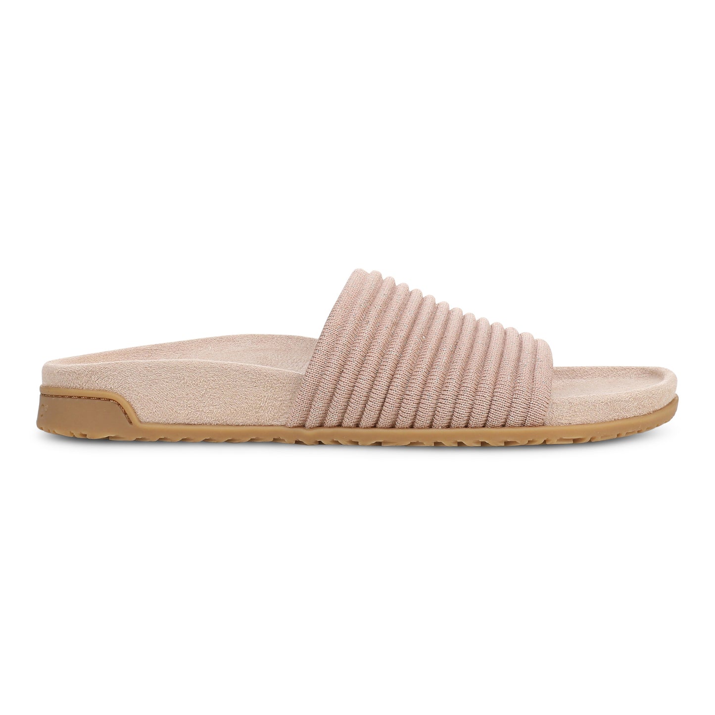 Evie Knit Slide Sandal - Rugby Tan/Gold