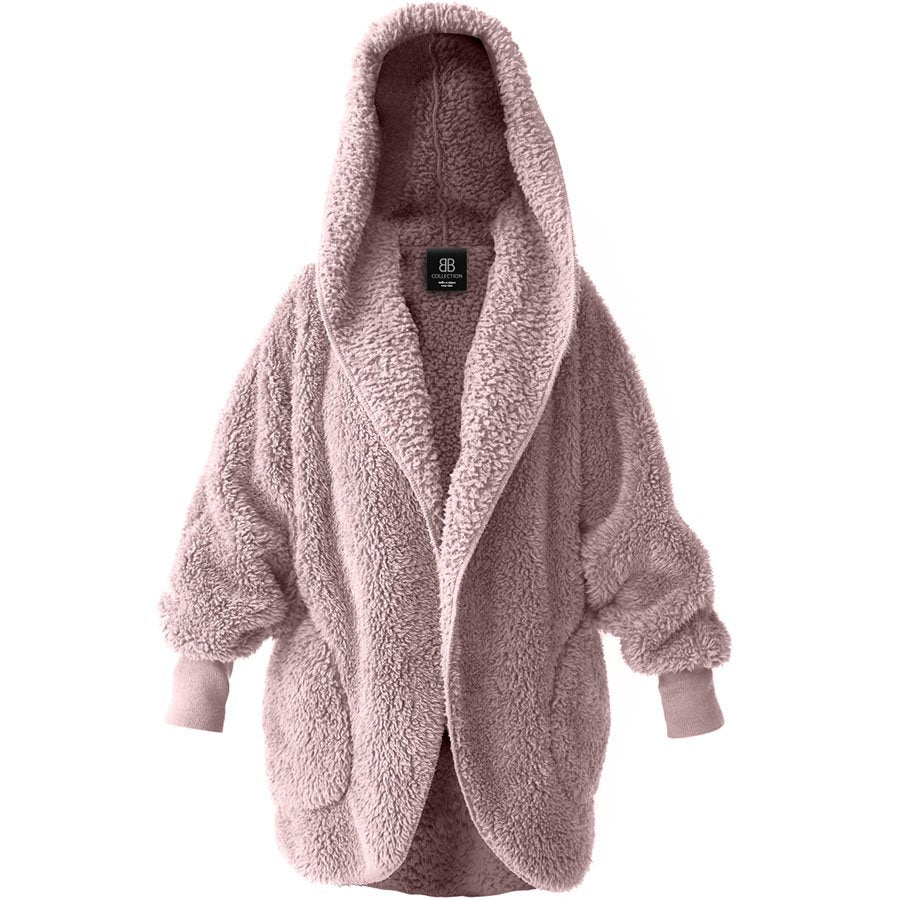 Women's Fluffy Sherpa Sweater - Dusty Rose