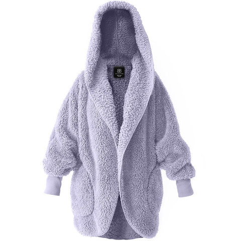 Women's Fluffy Sherpa Sweater - Lilac