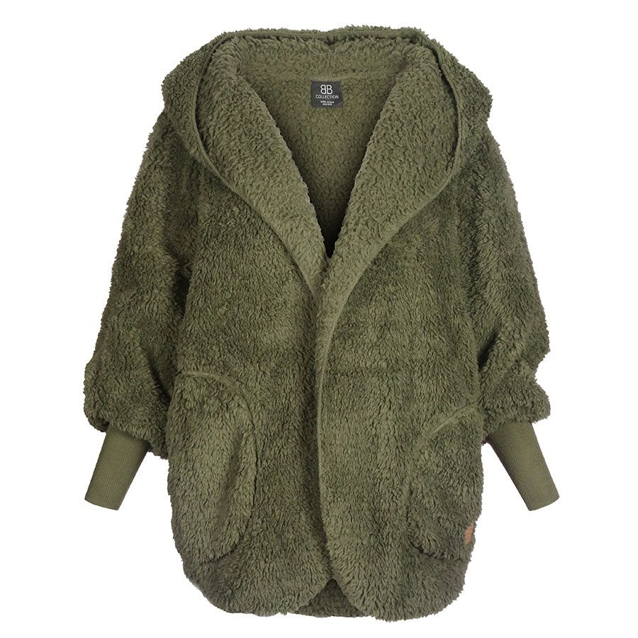 Women's Fluffy Sherpa Sweater - Khaki