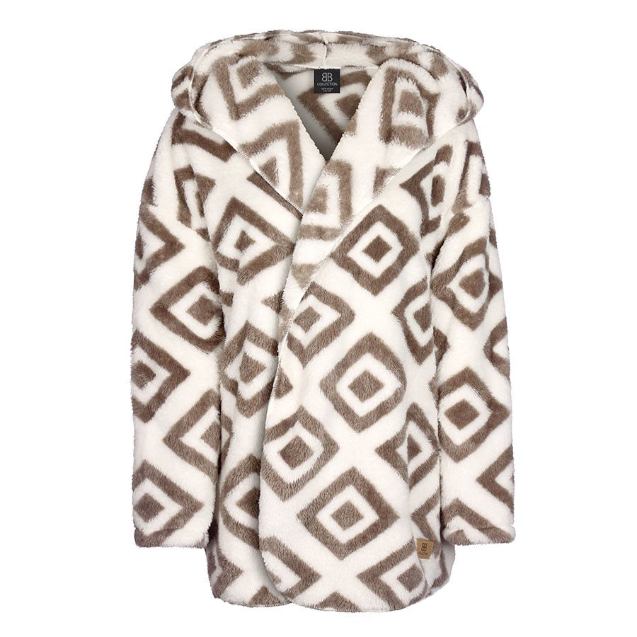 Women's Fluffy Sherpa Sweater - Aztec