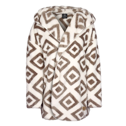 Women's Fluffy Sherpa Sweater - Aztec