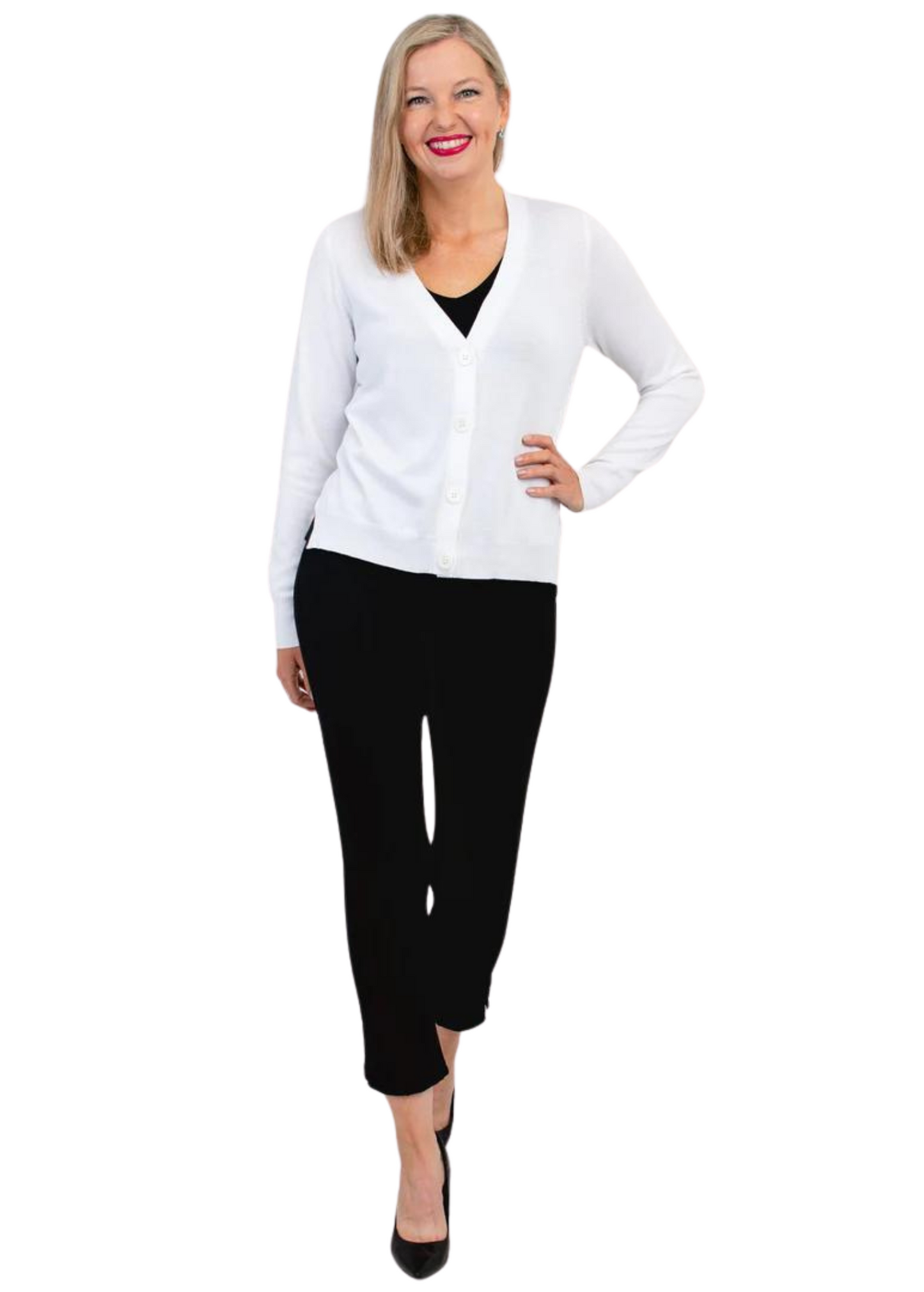 Jessica Sweater White - Bamboo Cotton