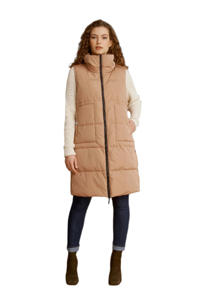 Long Puffer Vest - Bronze