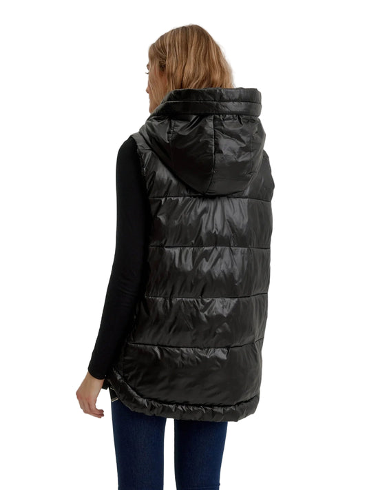 Short Puffer Vest - Black