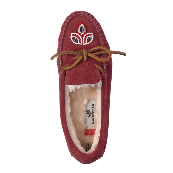 Cozy Kayak Fleece Lined Moccasin - Syrah