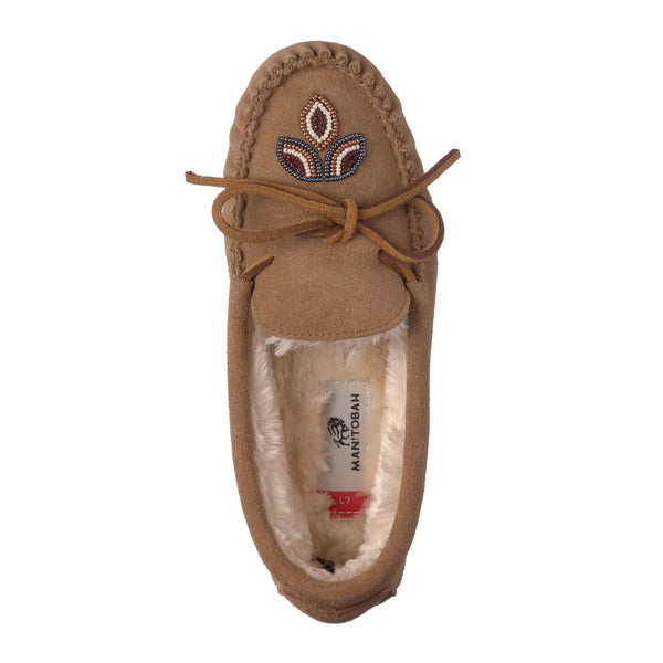 Cozy Kayak Fleece Lined Moccasin - Oak