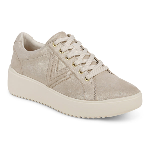 Kearny Platform Lace-Up Sneaker - Gold