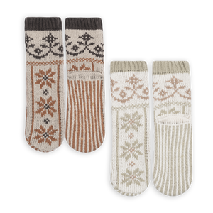 Snowfall Slipper Socks Medium Beige