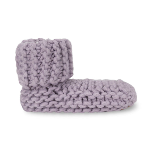 Cabin Cuffed Cute Slipper Bootie - Lavender