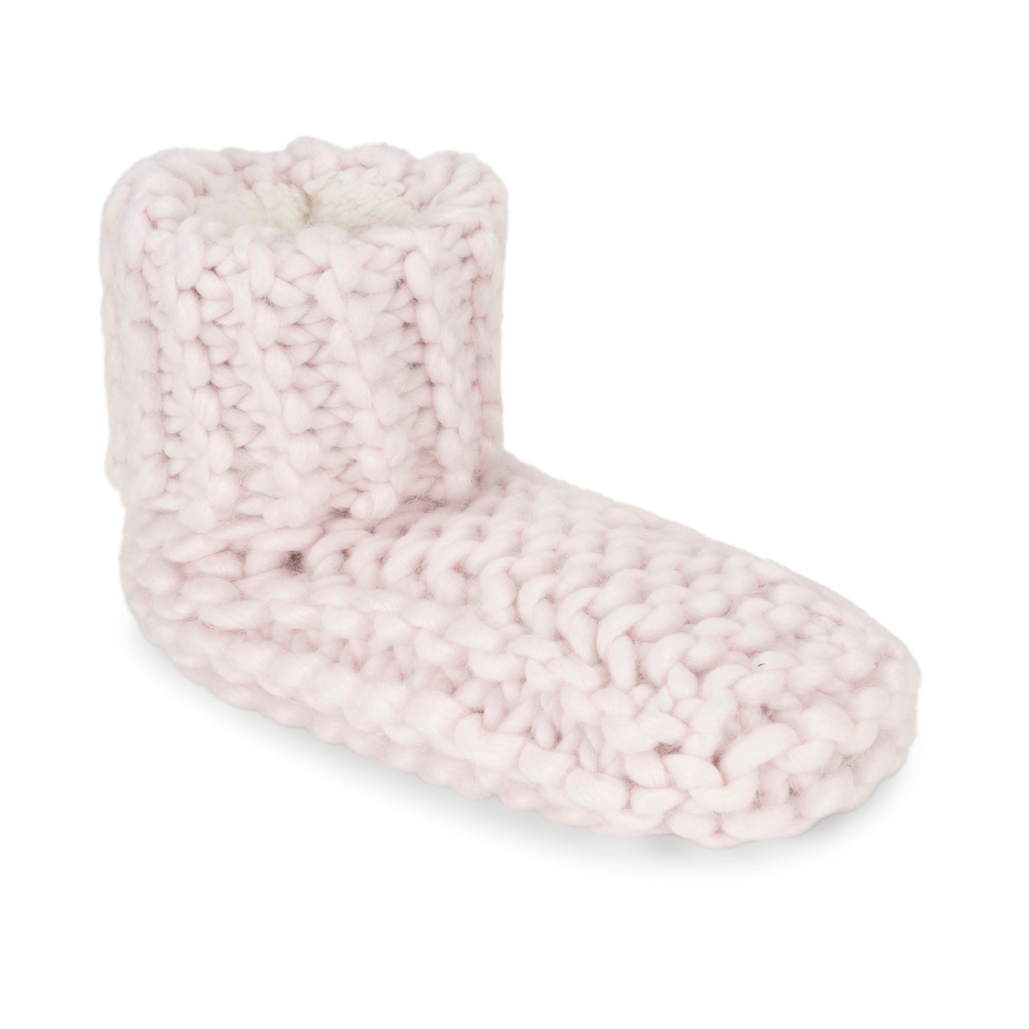 Cabin Cuffed Cute Slipper Bootie - Pink