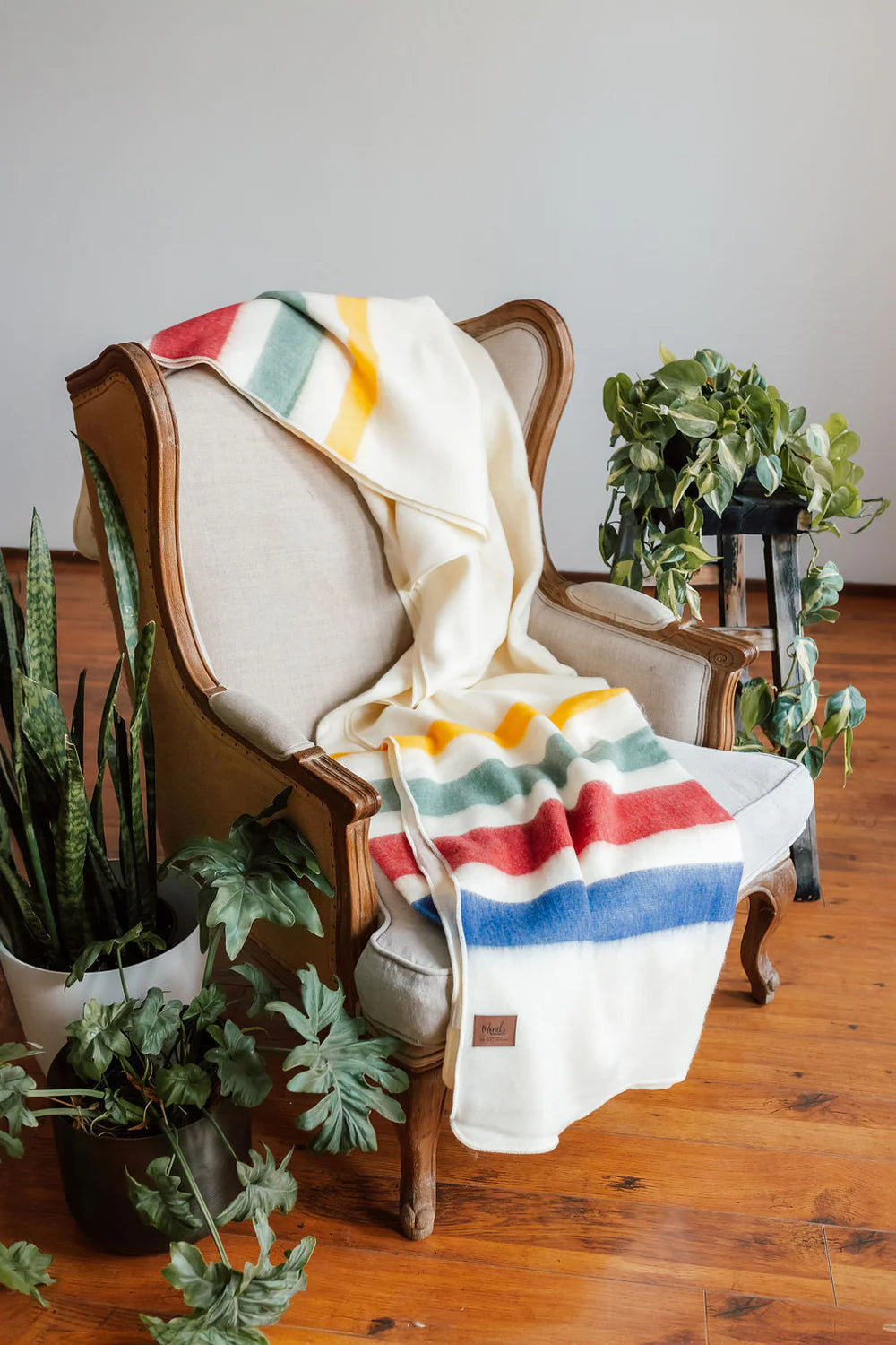 Pioneer Stripe Large Alpaca Blanket