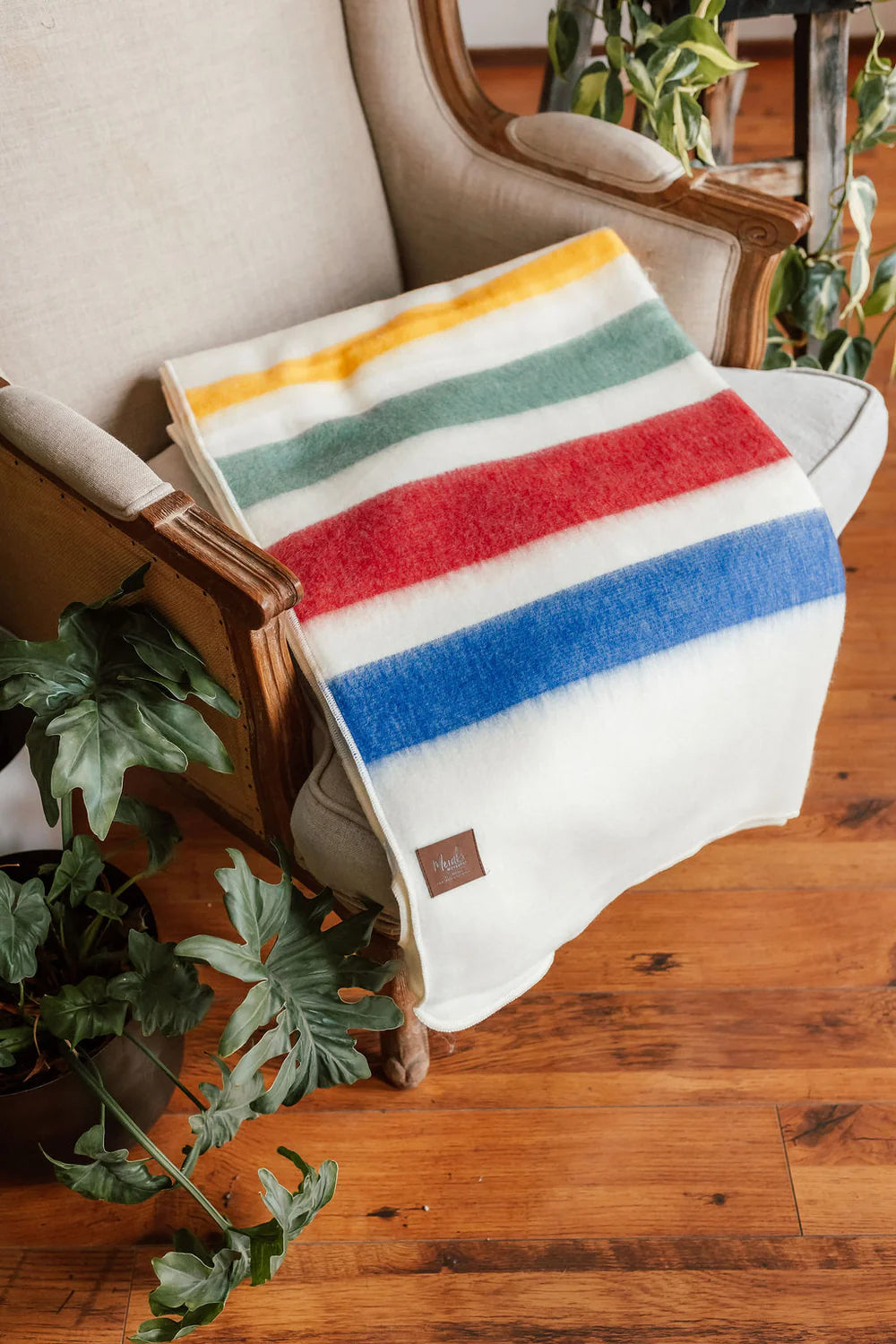 Pioneer Stripe Large Alpaca Blanket