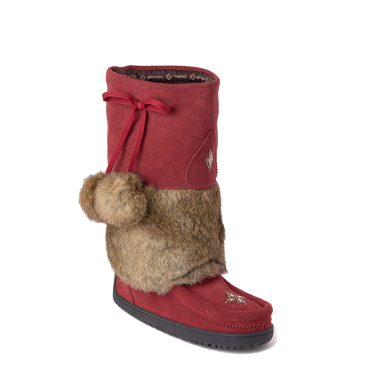 Snowy Owl Waterproof Mukluk - Red Dahlia
