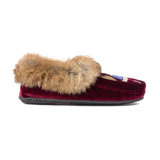 Velvet Tipi Moccasin - Red Dahlia