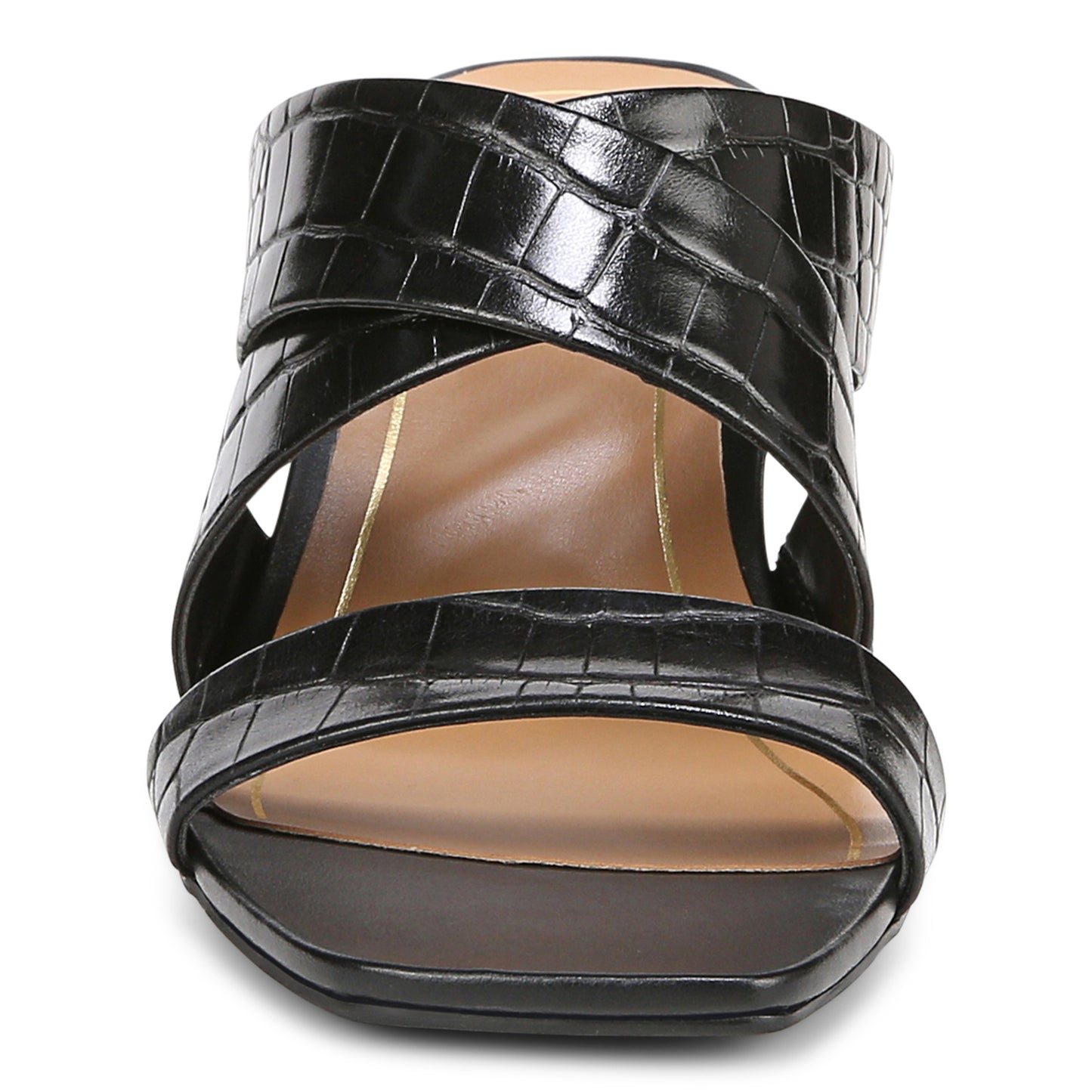 Merlot Heeled Sandal WIDE - Black Croco