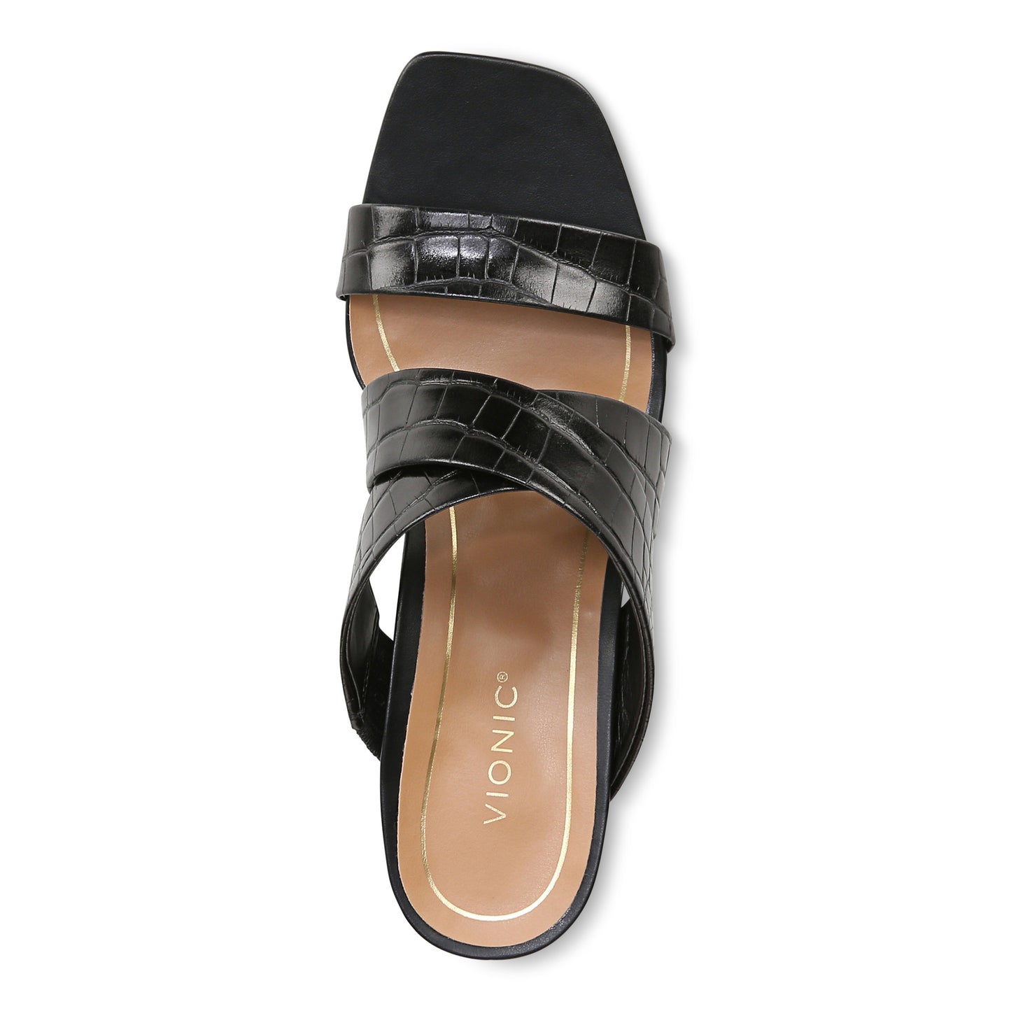 Merlot Heeled Sandal WIDE - Black Croco