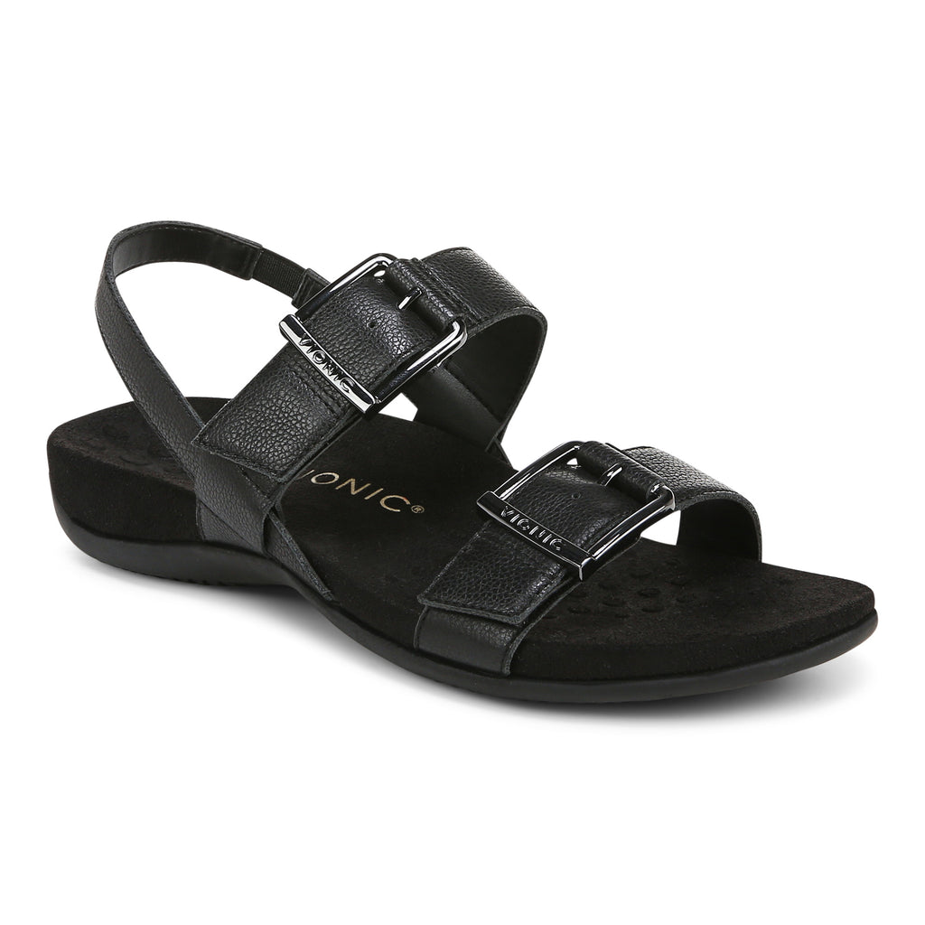 Trotters Women's Dea Slingback Sandal - Black Crocodile Embossed Pump With Low Block Heel (10 Wide)