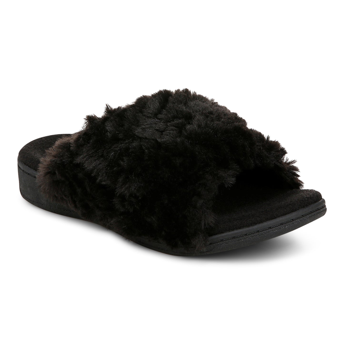 Relax II Slipper - Black Furry