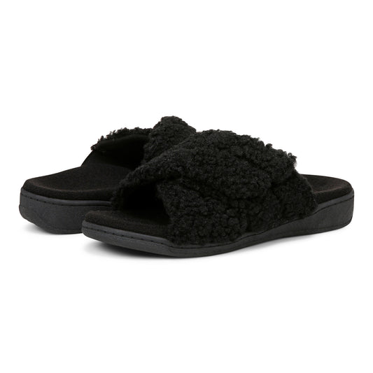 Relax II Slipper - Black Shearling