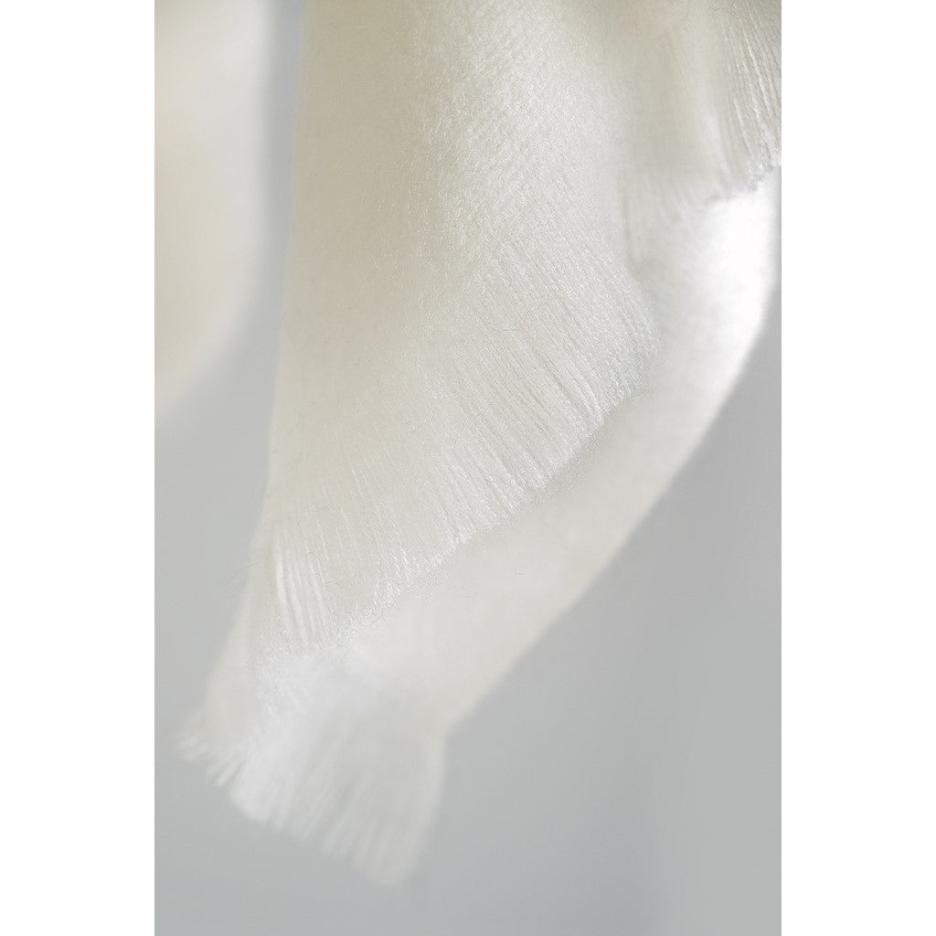 Solid Fringed Alpaca Throw - Coconut