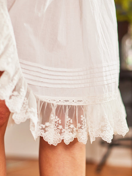 Esme Slip Nighty - White