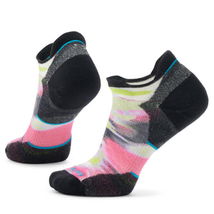 Women's Run Targeted Cushion Brushed Print Low Ankle Socks - Powder Pink