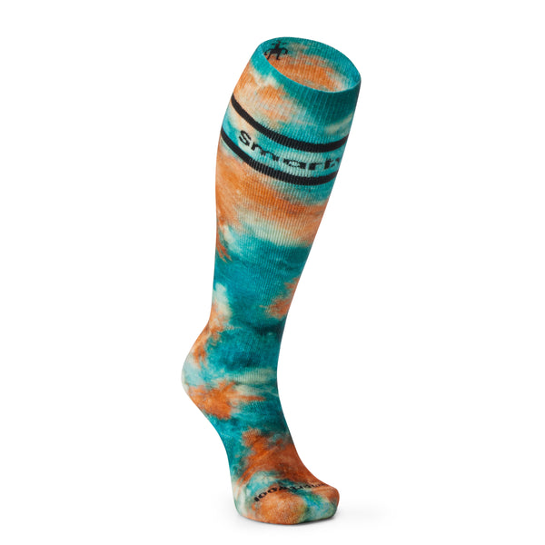 Women's Ski Tie Dye Print Over The Calf Socks