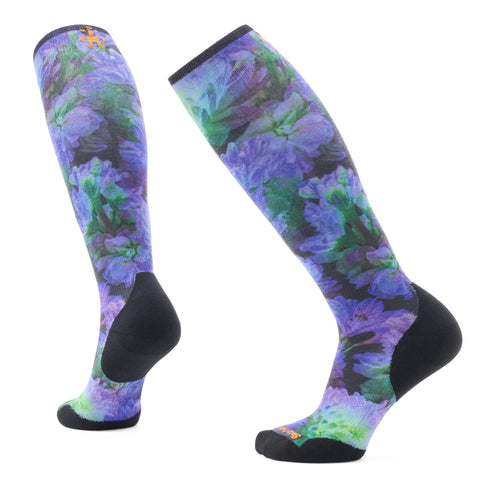 Women's Ski Compression Print Over The Calf Socks