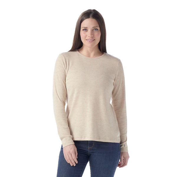 Women's Thermal Merino Rib Crew - Toasted Coconut Heather