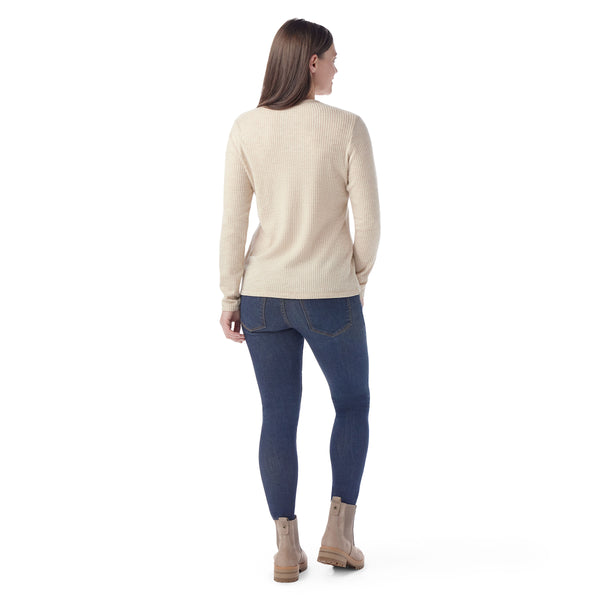 Women's Thermal Merino Rib Crew - Toasted Coconut Heather