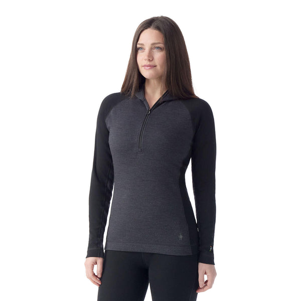 Women's Classic Thermal Merino Base Layer 1/2 Zip Hoodie